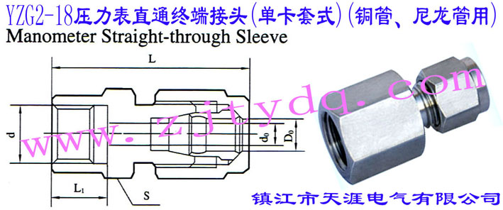YZG2-18ֱͨK˽^(οʽ)(~)Manometer Straight-through Sleeve