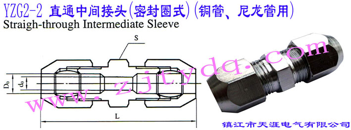 YZG2-2 ֱͨg^(ܷȦʽ)(~)Straight-through Intermediate Sleeve